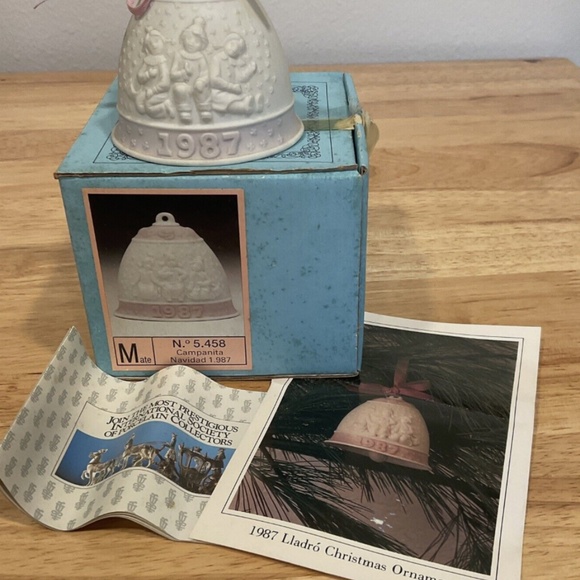 10 LLADRO Annual Holiday Christmas Ornament Bell with Box...